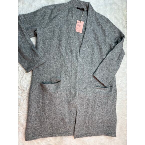 Quince Superfine Merino Wool Sweater Coat Heather Gray Size M NWT SOLD OUT - Picture 3 of 8